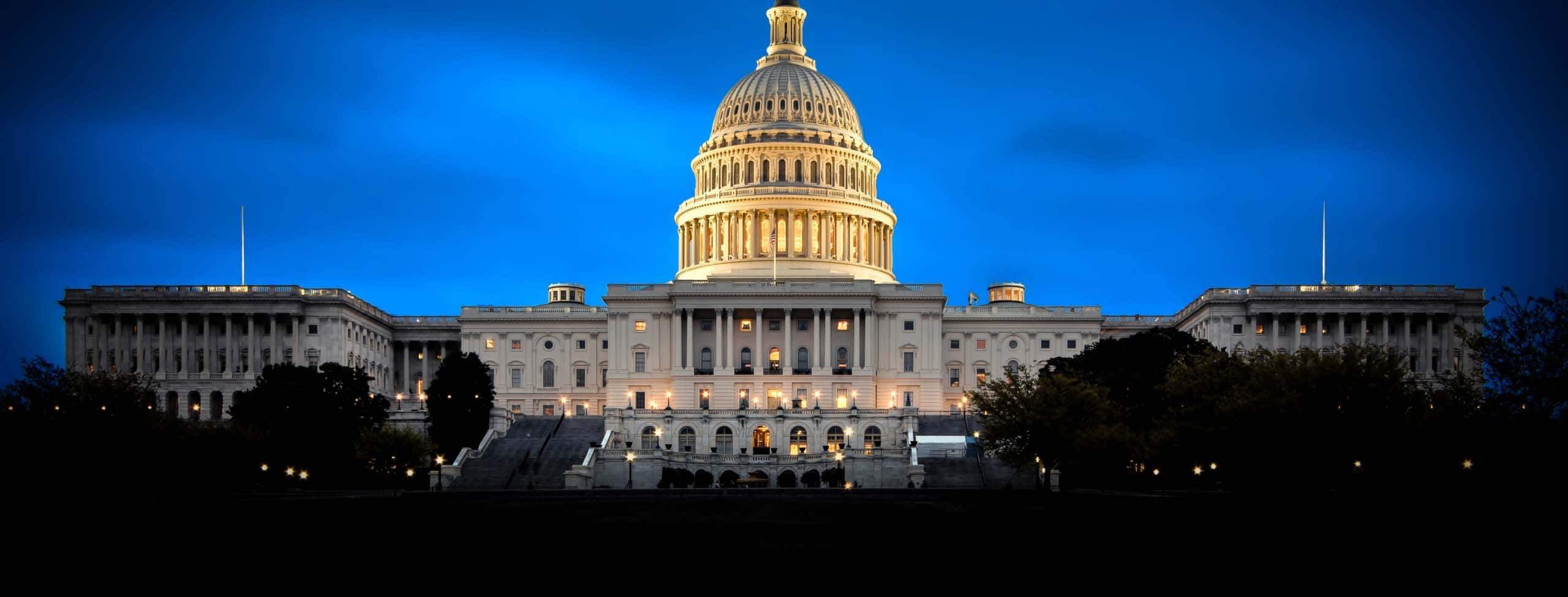 Washington DC at night crop